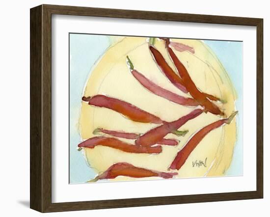 Peppers on a Plate I-Samuel Dixon-Framed Art Print