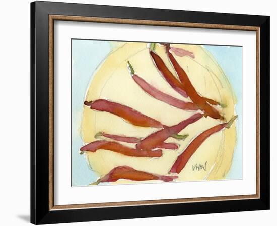 Peppers on a Plate I-Samuel Dixon-Framed Art Print