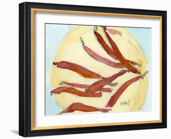 Peppers on a Plate I-Samuel Dixon-Framed Art Print