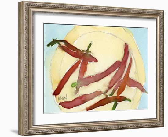 Peppers on a Plate II-Samuel Dixon-Framed Art Print