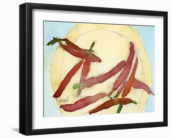 Peppers on a Plate II-Samuel Dixon-Framed Art Print