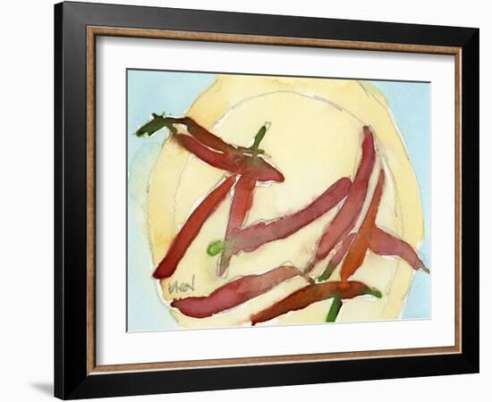 Peppers on a Plate II-Samuel Dixon-Framed Art Print