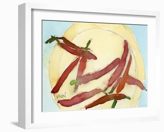 Peppers on a Plate II-Samuel Dixon-Framed Art Print