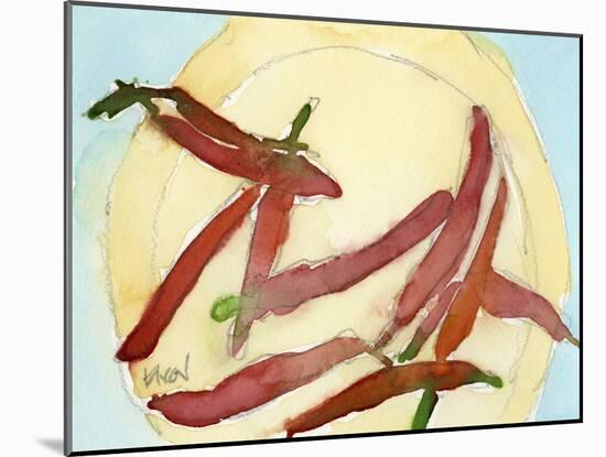 Peppers on a Plate II-Samuel Dixon-Mounted Art Print