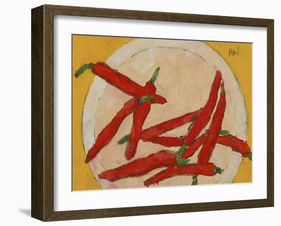 Peppers on a Plate III-Samuel Dixon-Framed Art Print