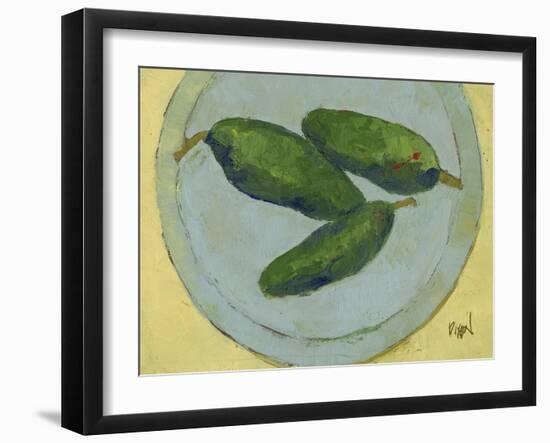 Peppers on a Plate IV-Samuel Dixon-Framed Art Print