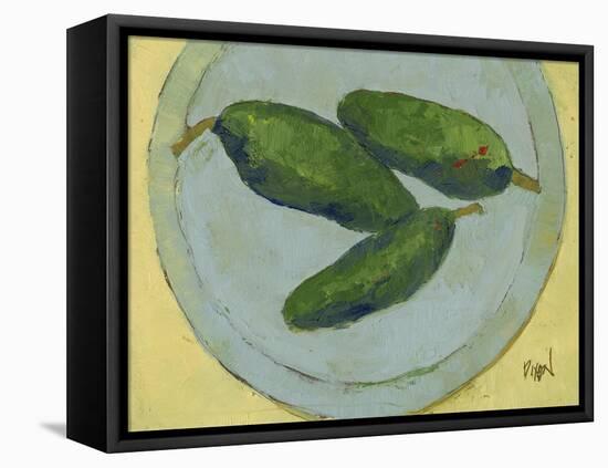 Peppers on a Plate IV-Samuel Dixon-Framed Stretched Canvas