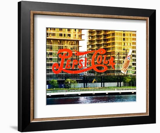 Pepsi Cola Bottling Sign, Long Island City, New York, United States, Colors Style-Philippe Hugonnard-Framed Photographic Print