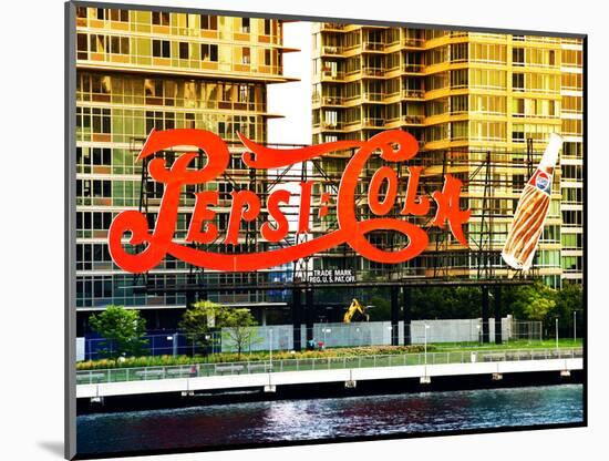 Pepsi Cola Bottling Sign, Long Island City, New York, United States, Colors Style-Philippe Hugonnard-Mounted Photographic Print