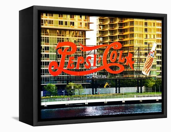 Pepsi Cola Bottling Sign, Long Island City, New York, United States, Colors Style-Philippe Hugonnard-Framed Premier Image Canvas