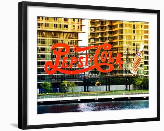 Pepsi Cola Bottling Sign, Long Island City, New York, United States, Colors Style-Philippe Hugonnard-Framed Photographic Print