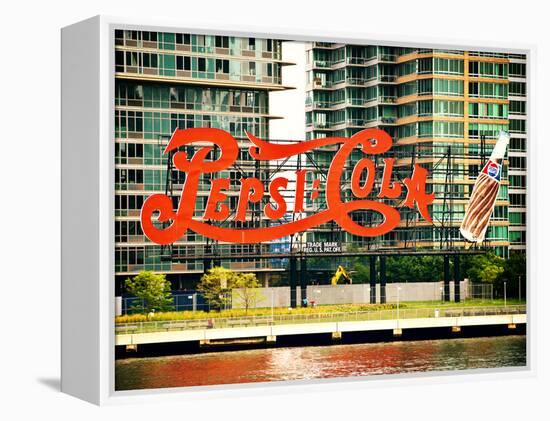 Pepsi Cola Bottling Sign, Long Island City, New York, United States, Vintage-Philippe Hugonnard-Framed Premier Image Canvas