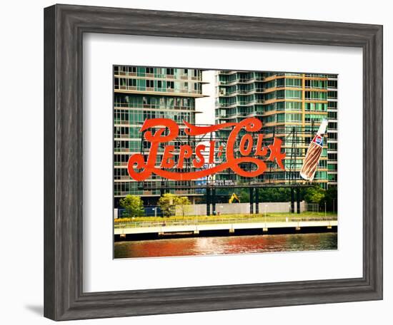 Pepsi Cola Bottling Sign, Long Island City, New York, United States, Vintage-Philippe Hugonnard-Framed Photographic Print