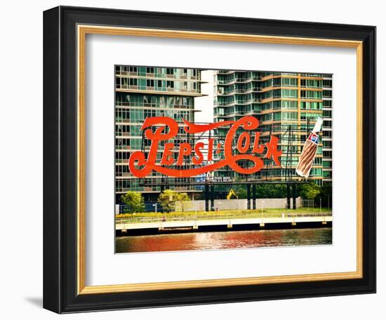 Pepsi Cola Bottling Sign, Long Island City, New York, United States, Vintage-Philippe Hugonnard-Framed Photographic Print