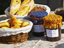 Wicker Basket with Croissants and Breads, Clos Des Iles, Le Brusc, Var, Cote d'Azur, France-Per Karlsson-Photographic Print