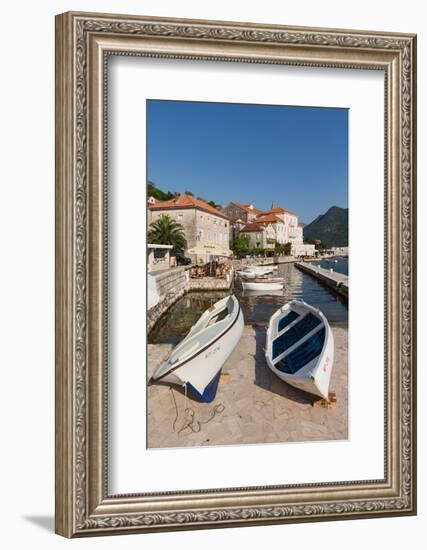 Perast, Kotor, Montenegro. View of the town on the Bay of Kotor.-null-Framed Photographic Print