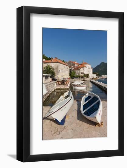 Perast, Kotor, Montenegro. View of the town on the Bay of Kotor.-null-Framed Photographic Print