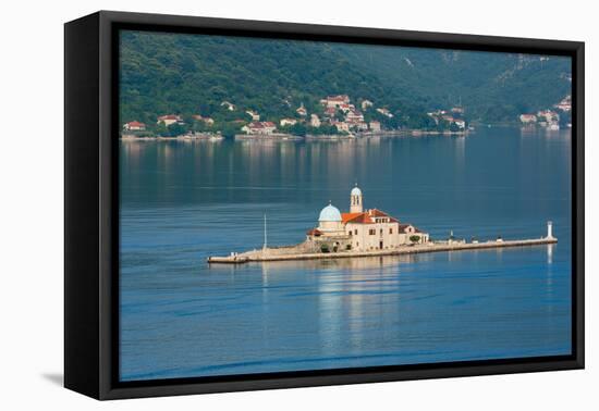 Perast, Montenegro. Bay of Kotor. The artificial island of Our Lady of the Rock.-null-Framed Premier Image Canvas