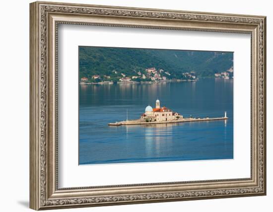 Perast, Montenegro. Bay of Kotor. The artificial island of Our Lady of the Rock.-null-Framed Photographic Print