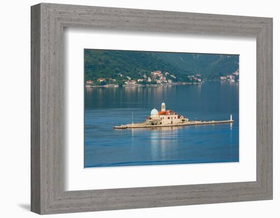 Perast, Montenegro. Bay of Kotor. The artificial island of Our Lady of the Rock.-null-Framed Photographic Print