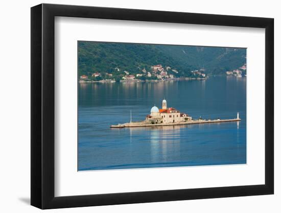 Perast, Montenegro. Bay of Kotor. The artificial island of Our Lady of the Rock.-null-Framed Photographic Print