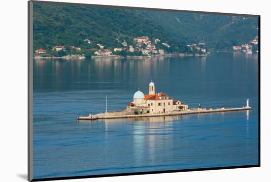 Perast, Montenegro. Bay of Kotor. The artificial island of Our Lady of the Rock.-null-Mounted Photographic Print