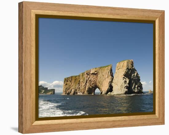 Perce Rock, Gaspe Peninsula, Province of Quebec, Canada, North America-Snell Michael-Framed Premier Image Canvas