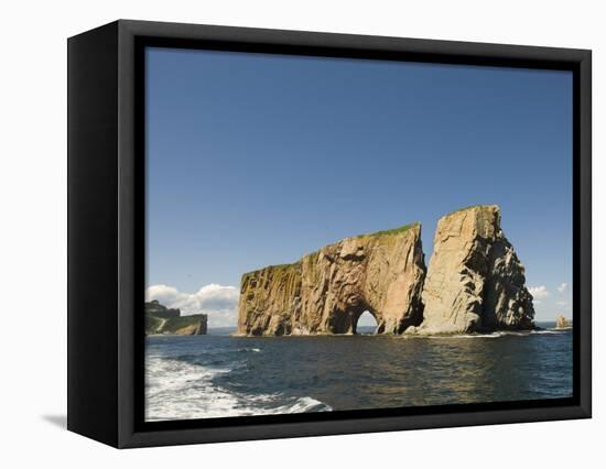 Perce Rock, Gaspe Peninsula, Province of Quebec, Canada, North America-Snell Michael-Framed Premier Image Canvas