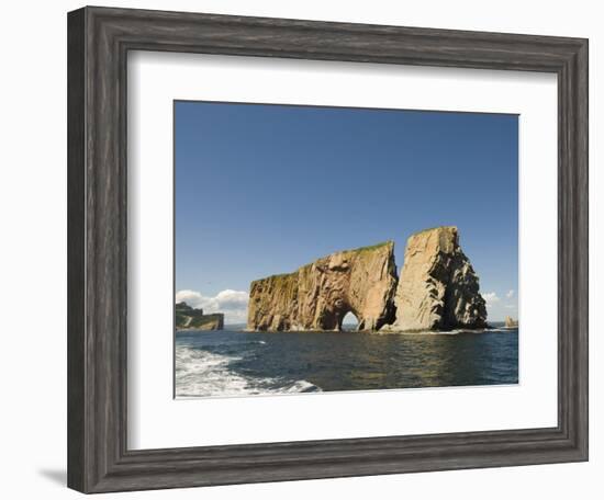 Perce Rock, Gaspe Peninsula, Province of Quebec, Canada, North America-Snell Michael-Framed Photographic Print