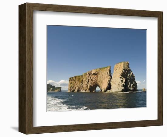 Perce Rock, Gaspe Peninsula, Province of Quebec, Canada, North America-Snell Michael-Framed Photographic Print