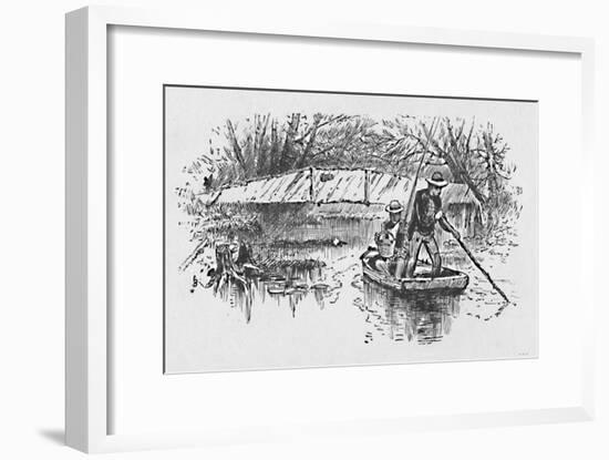 'Perch-Fishing on the Lake', 1883-Unknown-Framed Giclee Print