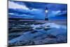 Perch Rock Lighthouse and the sands of New Brighton at twilight, New Brighton, The Wirral-Alan Novelli-Mounted Photographic Print