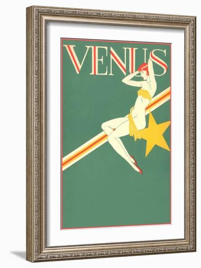 Perched Art Deco Venus-null-Framed Giclee Print