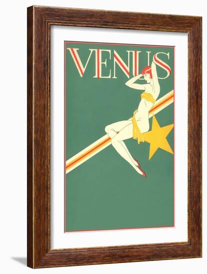 Perched Art Deco Venus-null-Framed Giclee Print