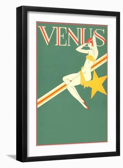 Perched Art Deco Venus-null-Framed Giclee Print