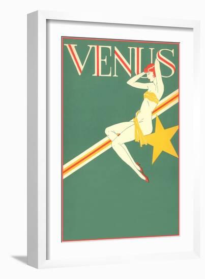 Perched Art Deco Venus-null-Framed Giclee Print