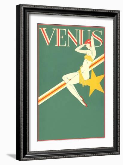 Perched Art Deco Venus-null-Framed Giclee Print