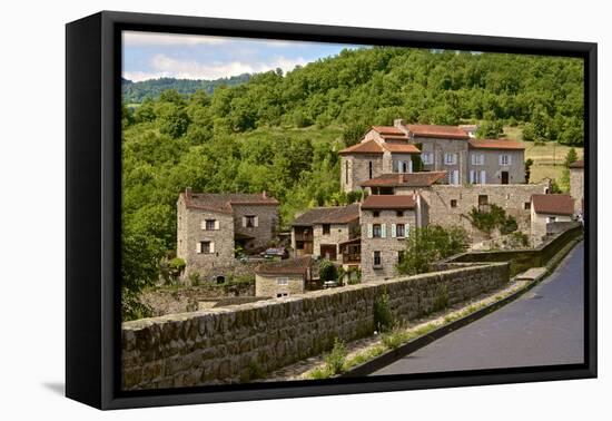 Perched Medieval Village, Allier River, Auvergne, Haute Loire, France, Europe-Guy Thouvenin-Framed Premier Image Canvas