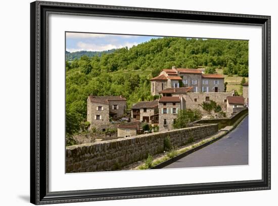 Perched Medieval Village, Allier River, Auvergne, Haute Loire, France, Europe-Guy Thouvenin-Framed Photographic Print