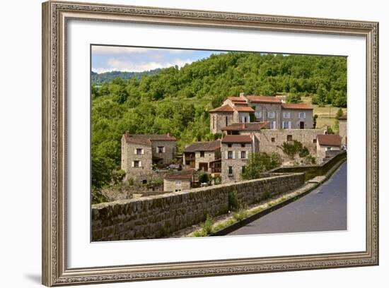 Perched Medieval Village, Allier River, Auvergne, Haute Loire, France, Europe-Guy Thouvenin-Framed Photographic Print