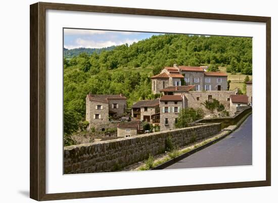 Perched Medieval Village, Allier River, Auvergne, Haute Loire, France, Europe-Guy Thouvenin-Framed Photographic Print