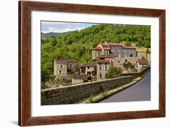 Perched Medieval Village, Allier River, Auvergne, Haute Loire, France, Europe-Guy Thouvenin-Framed Photographic Print