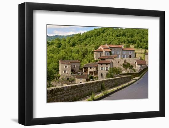 Perched Medieval Village, Allier River, Auvergne, Haute Loire, France, Europe-Guy Thouvenin-Framed Photographic Print