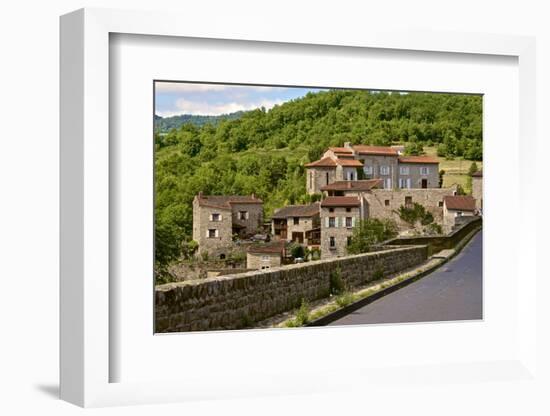 Perched Medieval Village, Allier River, Auvergne, Haute Loire, France, Europe-Guy Thouvenin-Framed Photographic Print