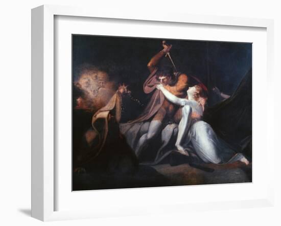 Percival Delivering Belisane..., Exhibited 1783-Henry Fuseli-Framed Giclee Print