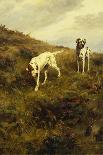 Two Setters Pointing at Quail-Percival L. Rosseau-Framed Premier Image Canvas