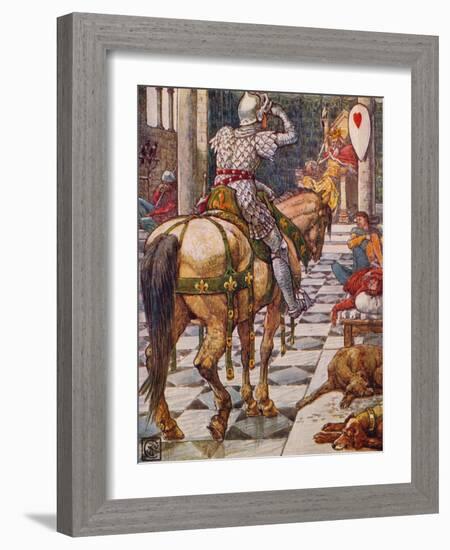 'Percival Obtains the Shield of the Beating Heart', 1911-Walter Crane-Framed Giclee Print