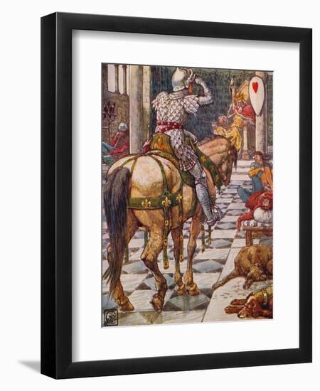 'Percival Obtains the Shield of the Beating Heart', 1911-Walter Crane-Framed Giclee Print