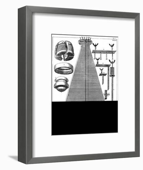 Percussion pendulum, 1725. Artist: Unknown-Unknown-Framed Giclee Print