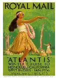 Hawaii Hula, Royal Mail “Atlantis” c.1936-Percy Padden-Mounted Art Print